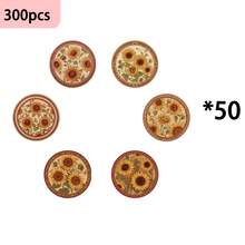 1套/4件/6件：向日葵图案硅藻泥杯垫，花朵咖啡杯垫，家居和餐厅多场合装饰，日常礼品，餐桌装饰，日常装饰，主题派对装饰