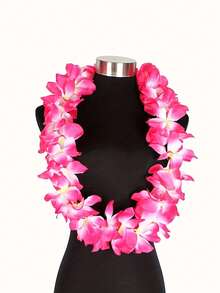 Large Hawaiian Beach Leaf Wreath - Suitable For Summer Parties And Events, Fabric Material, No Power Required - Multicolor - View 6