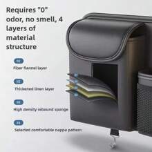 Car Seat Backrest Manager, Rear Storage Bag With Elastic Adjustment Function, Leather Multi Pocket Anti Kick Pad, Seat Protector, Car Interior Storage Bag, Multifunctional Storage Bag Between Seats, Car Interior Storage, Mobile Phone, Cosmetics, Wallet, Keys And Other Accessories