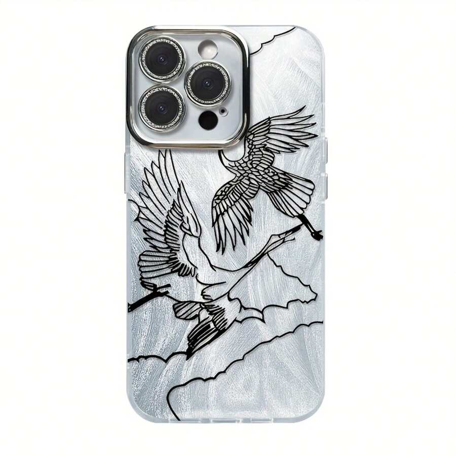 Funda para teléfono (1 unidad) Compatible con todos los modelos 16/15/14/13/12/11 (incluidos 13/14 Pro/15 Plus/16 Pro). Este nuevo y brillante modelo cuenta con tecnología IMD Laser, protector de lente de alta calidad y un diseño híbrido de alta calidad, resistente a los golpes. - Blanco - Ver 1