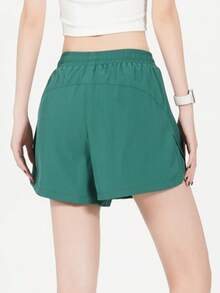 2 st/set (2-i-1) damsportshorts | Snabbtorkande polyester- och spandexblandning | Andningsbar, lätt | Justerbar dragsko i midjan | Lämplig för fitness- och fritidskläder | Maskintvättbar | Bekväma kläder för aktiv livsstil, flera säsonger | Funktionella shorts | Justerbara och bekväma shorts | Gym-, yoga- och löparbyxor - Mauve Lila - Visa 3