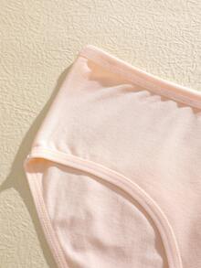 10 Pcs Of Women's Multi-Color Cotton Simple Comfortable Breathable Bow Tie Low Waist Sexy Panties Ladies Underwear - 彩色 - 查看 7