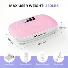 MERACH Vibration Plate Exercise Machine, Whole Body Workout Fitness Platform With Motor Speed Control, Adjustable Settings For Home Training And Shaping - 查看 6