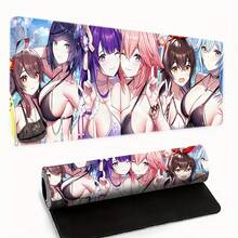 Large Anime Bikini Mouse Pad - Vibrant Scene, Non-Slip Rubber Base, Durable Stitched Edges, Office & Gaming, Holidays,, Thanksgiving, Halloween, Anime Mouse Pad - 11.81x27.56英寸 - 查看 10