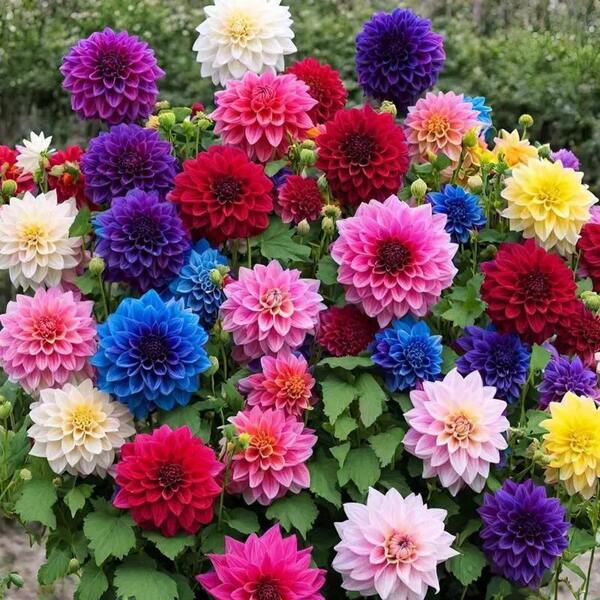 210pcs Colored Dahlia Seeds Flowers Home Gardening Heirlooms Suitable For Beginners Perennial Home Garden Planting