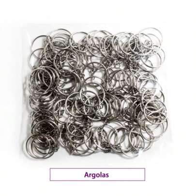 100 Argolas Para Chaveiro C/corrente 25mm  Simples