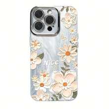 Estuche para teléfono 1 pieza Estuche para teléfono con láser IMD con textura chapada de Año Nuevo 2025 16/15/14/13/12/11 Pro Plus, incluye película para lentes, ofrece protección contra golpes y sirve como un estuche híbrido clásico para teléfono, adecuado como regalo tanto para hombres como para mujeres. - Colores mixtos 2 - Ver 1