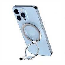 Nuevo soporte magnético universal de aleación con anillo, montaje magnético sin adhesivo, soporte plegable de teléfono con bisagra doble, ajuste multiángulo, soporte de agarre, diseño delgado de 0.16 pulgadas, diámetro de 2.28 pulgadas