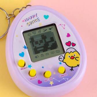 1 件儿童迷你手持虚拟电子宠物，游戏机黑白屏幕钥匙扣背包吊坠装饰虚拟宠物礼物（含电池），126 只虚拟宠物可选，幼儿园/学校派对礼物，奖励小礼物，万圣节/圣诞节/生日礼物，儿童/男孩和女孩/学生