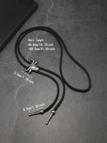 1pc Adjustable Cross Star Necklace, Vintage & Cross Pendant Necklace Jewelry, Suitable For Daily Wear & Gift