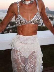 Gift Box Set: Sexy Crystal Bra, Long Tassel Body Chain Necklace, Women's Jewelry, Crystal Chest Chain, Beach Bikini Gift, Music Festival Fashion Accessory - Multicolor - View 8