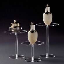 1pc Multipurpose Transparent Acrylic Display Stand, Perfume/Collectibles/Makeup Organizer Rack For Desk - Transparent - Diamond - View 1