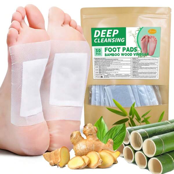 [Natural Bamboo] Cleansing Foot Patches | Natural Bamboo Vinegar & Ginger Powder | For Foot Care After Foot Bathing