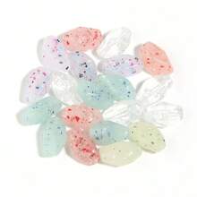 10 件/包彩色圆点珠，亚克力混色樱花小圆点五角星圆珠，手工 DIY 手链项链首饰制作