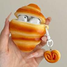 Suitable For Holiday Pranks, Etc. The New Apple 1/2 Generation, Apple 3 Generation, Apple 4 Generation, Apple PRO/PRO2 Simulated Three-Dimensional Bread Earphone Storage Protective Case, Super High To Restore The Real Bread Texture, Drop-Resistant And Wear-Resistant, Can Prevent Earphones From Falling And Scratching. Cute Bread Appearance Creative Headphones Lightweight Drop-Proof Storage Selected Gifts - 橘色 - 查看 6