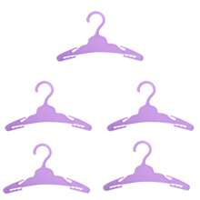 Suitable For 18-Inch American Doll Plastic Hangers, Doll Wardrobe Hangers, Doll Fireplace Hangers, Cute Mini Furniture Decor Accessory Small Hangers (5 Colors Available), Toy Gift For Little Girls & Boys, Birthday & Holiday