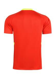 Men's Sports Referee Uniform, Football, Badminton, Table Tennis Training, Running Comfortable Sports Pocket Tee, Breathable Short Sleeve