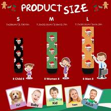 Custom Face Socks With Santa Hat, Personalized Photo Socks, Funny Sock With Face, Funny Sock Gag Gifts For Boy Girl, Christmas Gifts - Multicolor - View 7