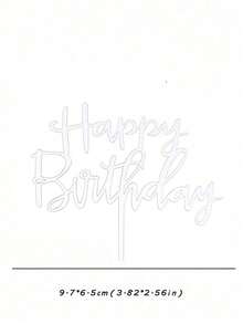 10 件生日快乐亚克力蛋糕装饰，生日蛋糕装饰装饰，派对装饰用品，现代字母图形蛋糕顶部装饰，适合生日派对装饰创意，是送给家人和朋友的完美纪念品 - 彩色 - 查看 4