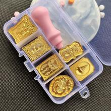 6pcs Unique Cartoon Wax Seal Stamp Set - Handheld, Moonlit Rose Dreamcatcher Design, Multi-Purpose Sealing Wax Stamps Suitable For Cards, Envelopes, Gift Packaging, Wedding Invitations, Stationery, DIY Crafts And Creative Projects - Multicolor - View 1
