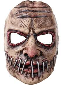 Maschera da clown di Ognissanti, copricapo, maschera di lattice per mascherata orrore, con sangue che si espande