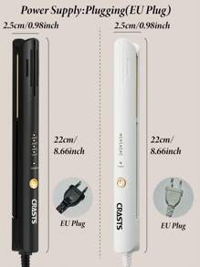 CRASTS Piastra per capelli lisci e ricci CRASTS, ferro arricciacapelli a doppio uso, per uso professionale in salone, con impostazione della temperatura regolabile