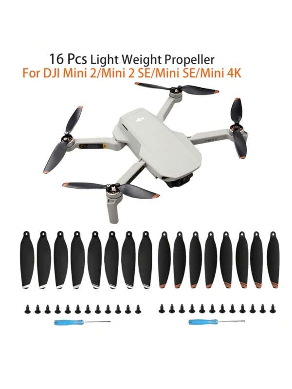 16 قطعة شفرات قطع غيار بديلة للدرون ميني 2 / ميني SE / ميني 2 SE / ميني 4K - مناسبة لإصلاح والصيانة الدرون - هدية مثالية للهواة من محبي الطائرات بدون طيار