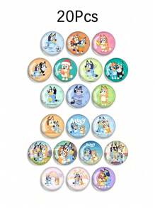 Bluey 10 Stück/Packung Bluey Familie und Freunde süße Kühlschrankmagnet Bluey Bingo Hund Kawaii Kühlschrankdekoration Sammlerstück Party Gastgeschenke