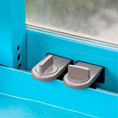 4pcs/Set Window Locks, Anti-Theft Window Sash Lock, Window Lock, Window Latch, Safety Product, Key, Window Lock, Sliding Door Lock, Safety Lock, Window Security, Accessory