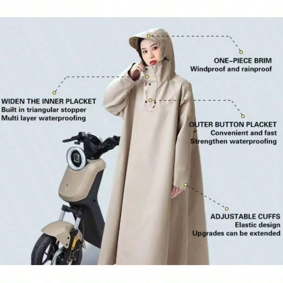 1 pieza Poncho de lluvia portátil de tela Oxford, impermeable y a prueba de viento, abrigo de lluvia unisex para actividades al aire libre, senderismo, viajes, pesca, escalada, campamento