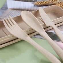 1/4/10 piezas Juego de utensilios de viaje con estuche, set portátil de cubiertos de camping, utensilios reutilizables con diseño de tema oceánico, cuchillo, tenedor y juego de cucharas de plástico para lonchera, escuela, oficina, picnic