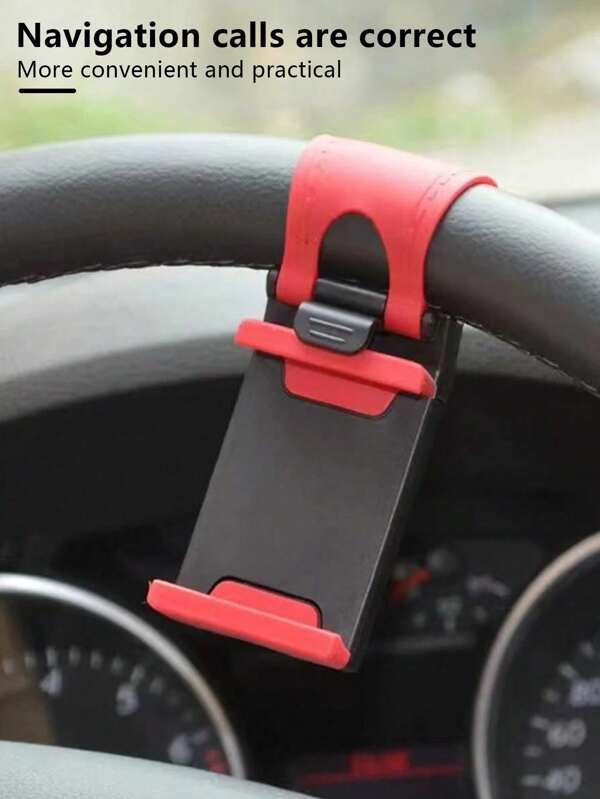 1pc Car Steering Wheel Phone Holder, Vehicle Mounted Phone Stand