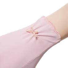 1 Pair Women's Adjustable Fingerless Gloves With Lace Trim, Suitable For Outdoor Cycling, Windproof, UV Protection, Warm For Autumn/Winter/Summer