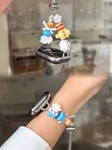 全新可爱娃娃熊表带 兼容 表带 38/40/41/42/44/45/46/49 毫米 兼容 表带 Ultra/S10/9/8/7/6/5/4/3/2/1 表带