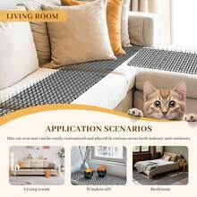 Tapete repelente para gatos, tapete para fezes com espinhos, repelente para gatos em móveis internos, cerca de jardim externa com barreira para animais