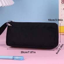 1pc Customized Personalized Pencil Case, Customized Text, Letter Combination Pencil Case, Father's Day Gift, School Supplies, Pencil Case With Zipper, Father's Gift, Final Gift, Student Gift, Large-Capacity Stationery Bag, Student Pencil Case, Unisex, Back-To-School Gift, Personalized Pencil Case, Multifunctional, Waterproof, Decorative, Reusable, Colorful, Retro, Cute, Modern, - Multicolor - View 9