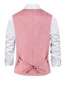 1 件复古绅士西装背心，男士商务休闲马甲