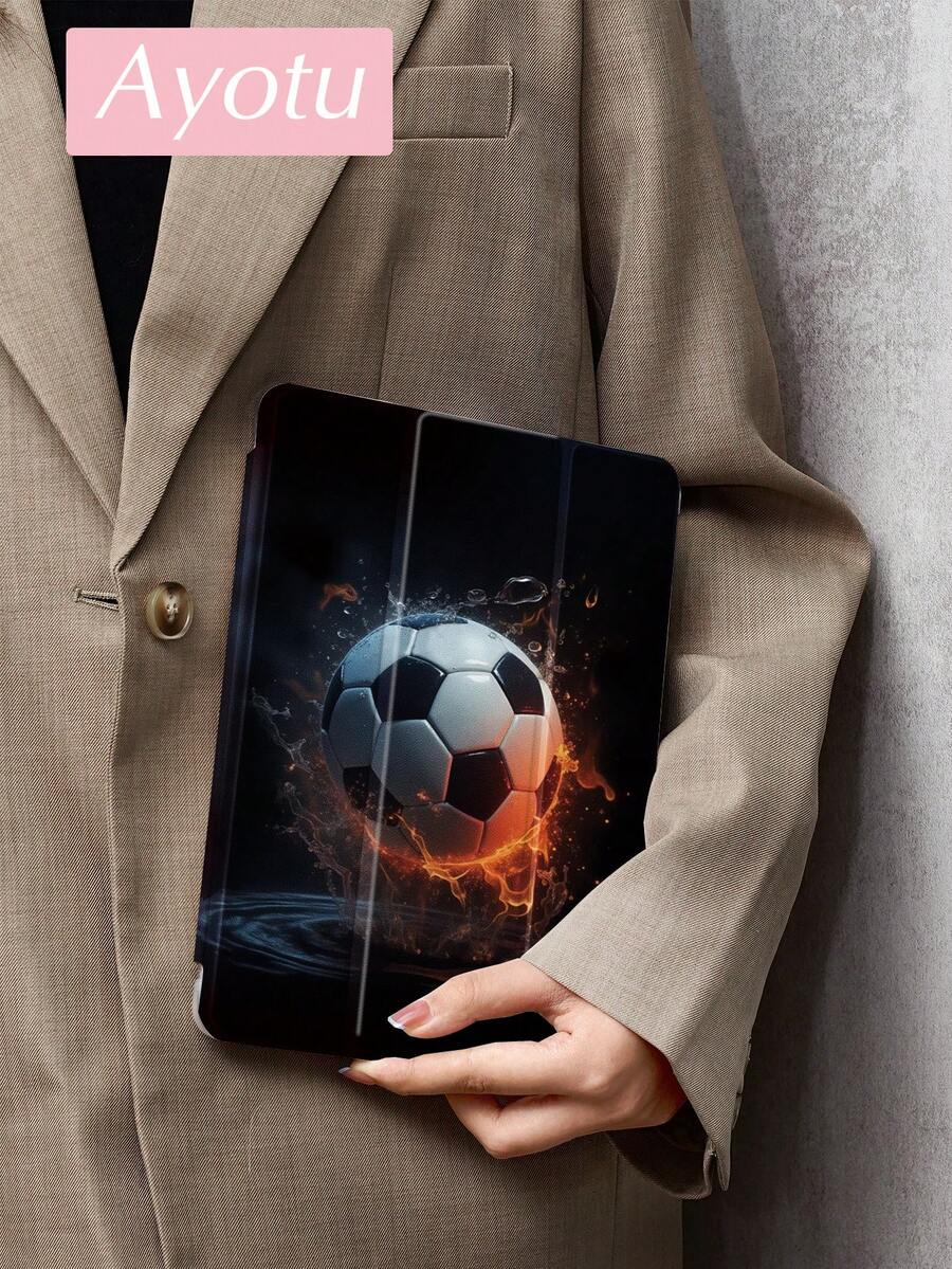 Soccer Football Case Compatible With Samsung Galaxy Tab/IPad,IPad 9th/8th/7th Generation 10.2 Inch ,New IPad 10th Generation Cover,With Auto Wake/Sleep,Four Corners Anti-Fall