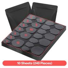 BRIDGESOUND 480片/360片/240片/120片，新款果冻胶，UV果冻指甲胶贴纸，双面果冻按压指甲贴纸，UV固化指甲胶，不脱落，防水，持久耐用，可穿戴假指甲，需要固化 - 無色 - 查看 13