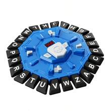 Prezent na Halloween, prezent na Boże Narodzenie, hiszpańska gra planszowa z szalonymi literami, interaktywna gra planszowa do burzy mózgów, niebiesko-czarna, zabawna plansza do wyzwania z literami w języku angielskim, niebiesko-czarna, dźwiękowo-światłowa gra w angielskie litery, szachy, hiszpańsko-angielska gra imprezowa, edukacyjna rozrywka, łamigłówka, angażująca rozgrywka, kolorowe płytki z literami, plansza premium, starannie wykonane komponenty, gra dźwiękowo-świetlna, gra słowna, nauka języków obcych, gra grupowa