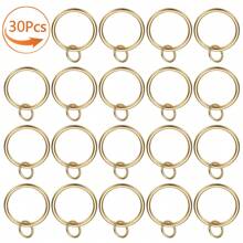 10Pcs/30Pcs/50Pcs 1.5-Inch Open-Hole Metal Curtain Rings, Hanging Rings And Hooks, For Curtain Rods, Shower Curtains, Living Room, Bathroom (Gold, Black, Silver)