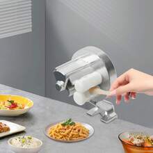 Macchina per Cavatelli, per preparare autentici gnocchi e conchiglie di pasta, macchina manuale per maccheroni in acciaio inossidabile argentato, pressa per pasta portatile a manovella per cucina e ristorante. - Argento - Visualizzare 8