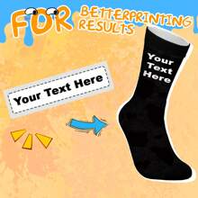 Custom Printed Personalized Socks With Text - Boy's Dress Socks