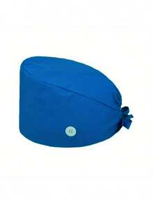 1 pieza Gorro médico/quirúrgico unisex, de unicolor con cinta, diadema, a prueba de polvo y humo, 11 colores - Gorra médica de doble cola - Ver 16
