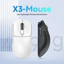 ATTACK SHARK X3 49g Ultra-Light Mouse, PixArt PAW3395 Gaming Sensor, Bluetooth/2.4G Wireless/Wired Gaming Mouse, 6 Adjustable DPI Levels Up To 26000, 200-Hour Battery Life, Office Mouse - Multicolor - View 4