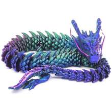 30CM 3D Printed Dragon,3D Printed Flexible Articulated Dragon, Reinforcement Of Unbreakable 3D Dragon,Dragon Fidget Toys For Autism/ADHD,Home Office Decor Executive Desk Toy (Purple) - Multicolor - View 1