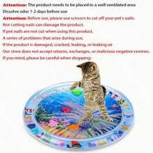 (1pc, 25.59in/39.37in) Upgraded Thicker Water Sensor Cat Toy Mat + Air Pump. Interactive Cool Comfortable Thicker Pet Water Sensitive Mat, Fish Water Sensitive Mat For Pet Play, Dual Charging PVC Pet Play Mat