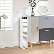 Toilet Paper Organizer, Toilet Bowl Stand, Bathroom Toilet Storage Cabinet, (Suitable For Bathroom Living Room Kitchen W17xD15xH78 Cm - White) - 白色 - 查看 3