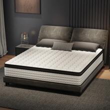 12-Inch Memory Foam Hybrid Mattress, Featuring Individually Wrapped Coils, Medium Firmness, Vibration Isolation, Providing Support And Comfort. Available In Full/Queen/King Sizes, Suitable For Furniture And Home Decor, Mattress.