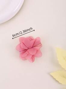 8pcs/Set Baby Girls' Cute Mesh Chiffon Flower Hair Clips, Back To School
